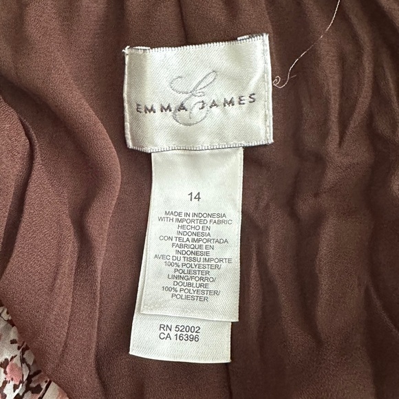 Y2K‎ Emma James Brown Paisley Floral Pleated Tiered Midi Skirt Women’s Size 14 - Picture 15 of 15